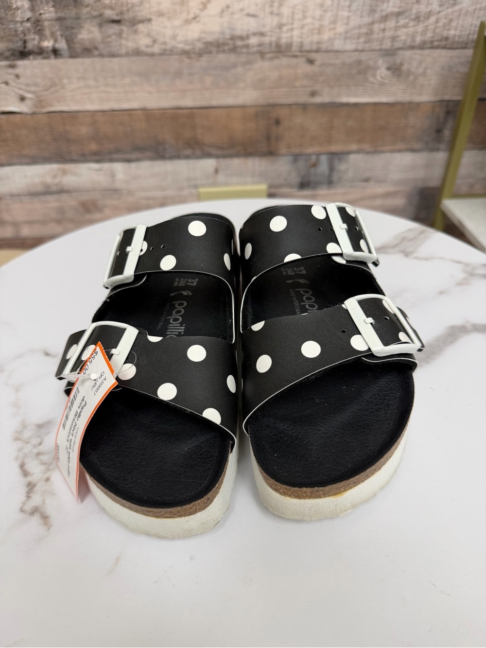 Papillio black with white polka dots Birkenstock 37